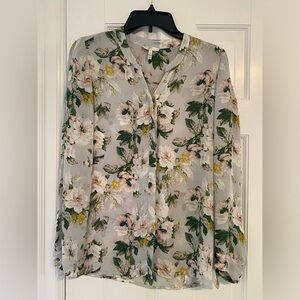 Joie floral silk blouse size XS